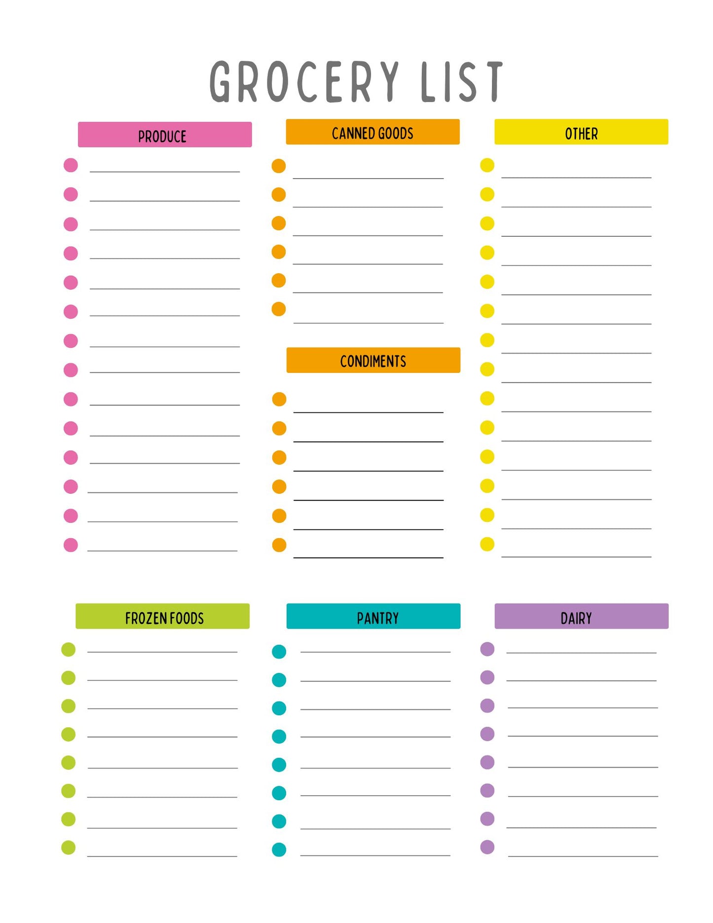 Frugal Foodie Meal Planner