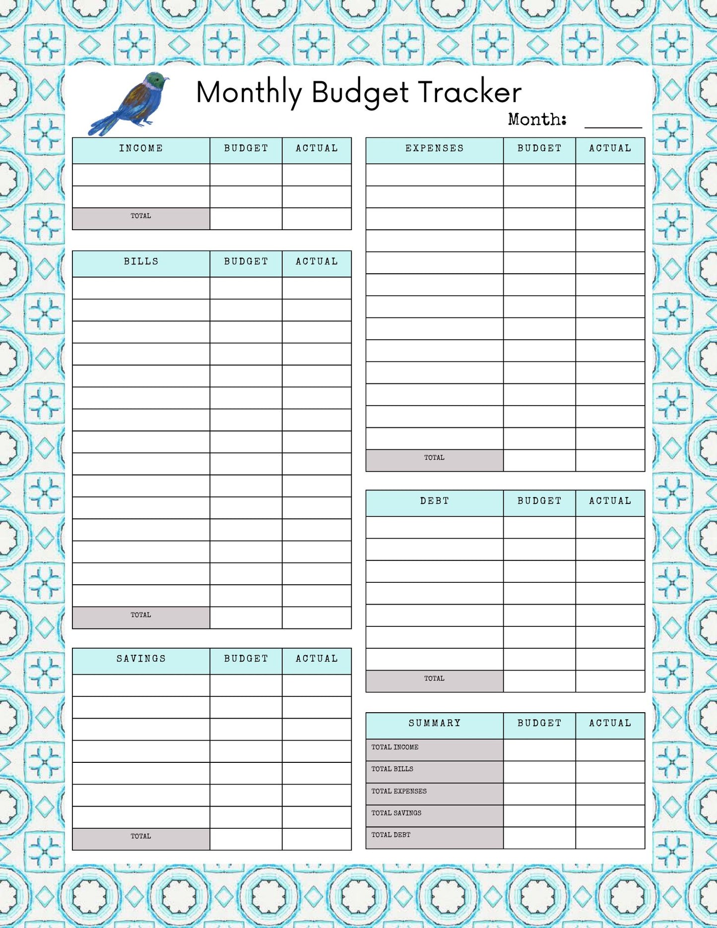 GirlMogul Budget Binder Blue
