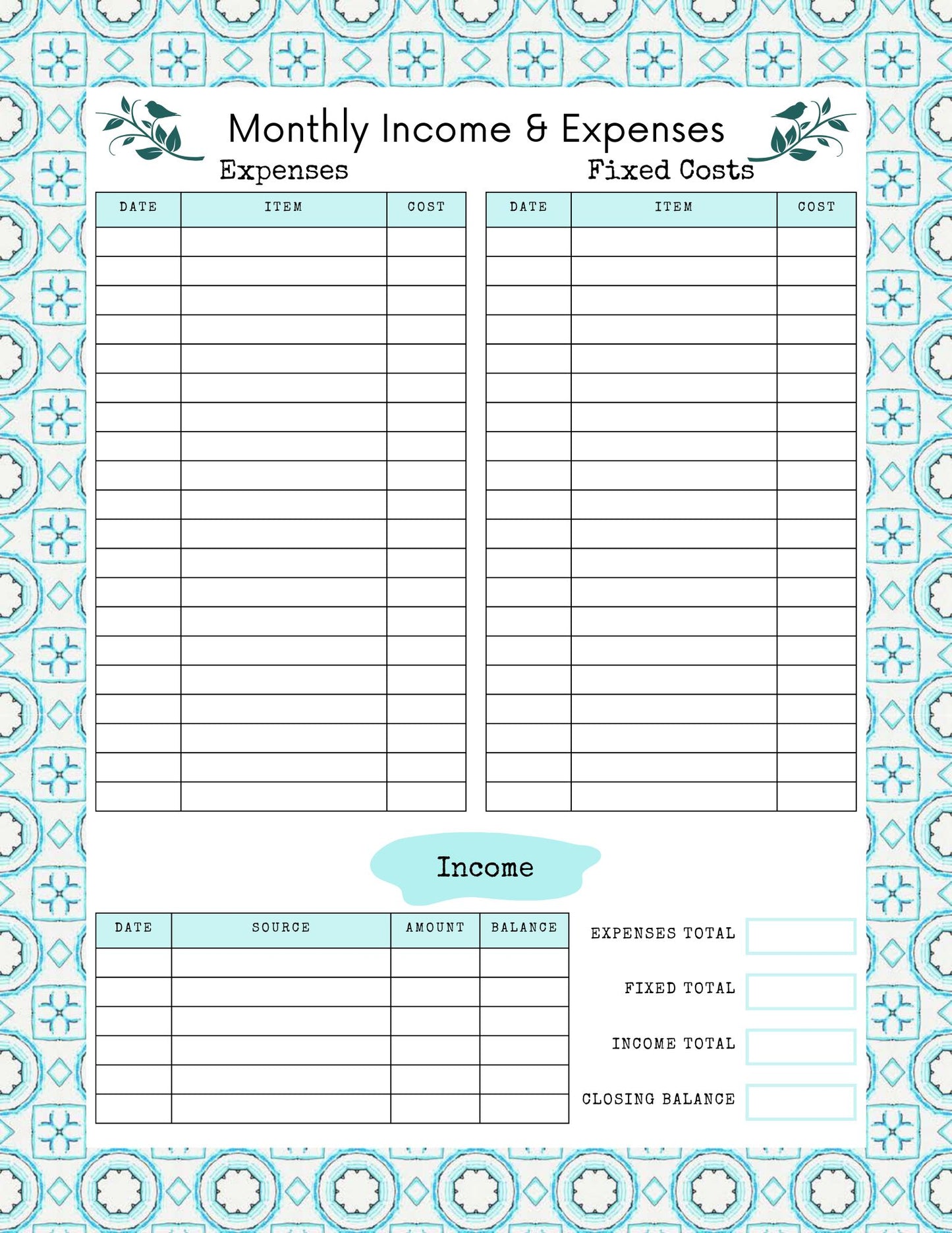 GirlMogul Budget Binder Blue