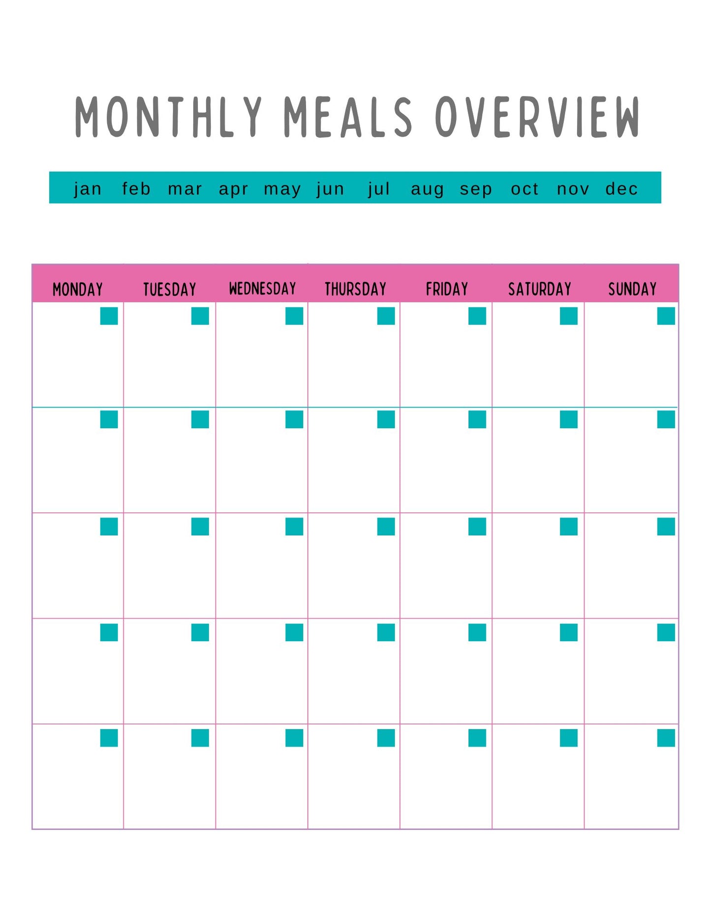Frugal Foodie Meal Planner