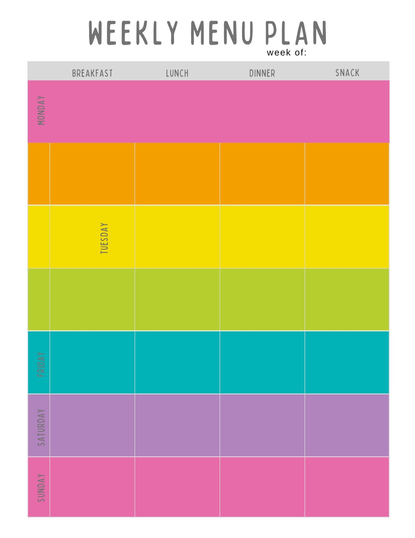 Frugal Foodie Meal Planner
