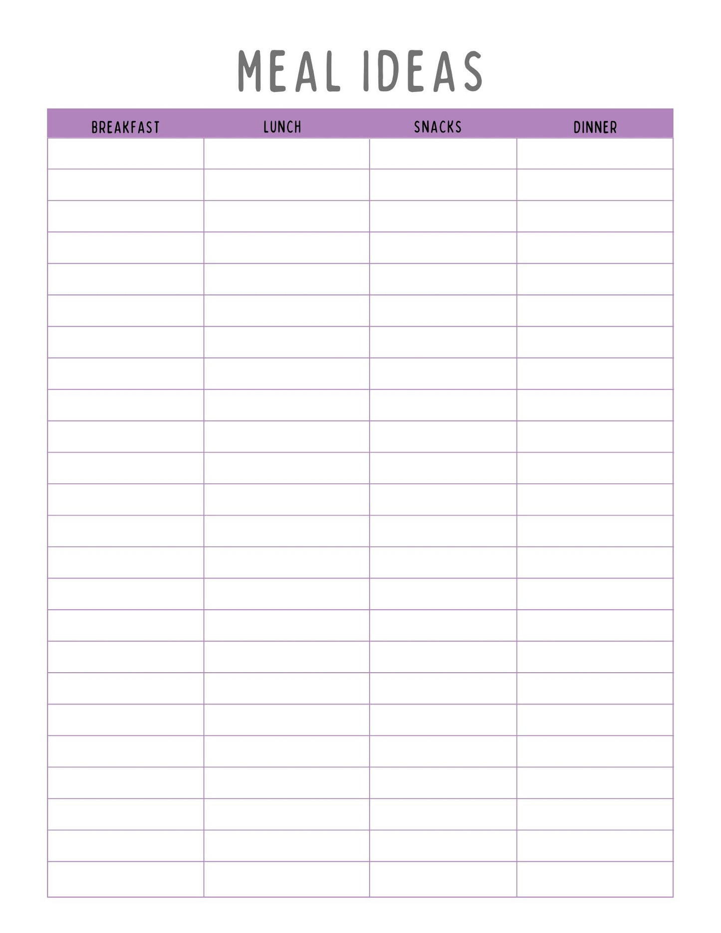 Frugal Foodie Meal Planner