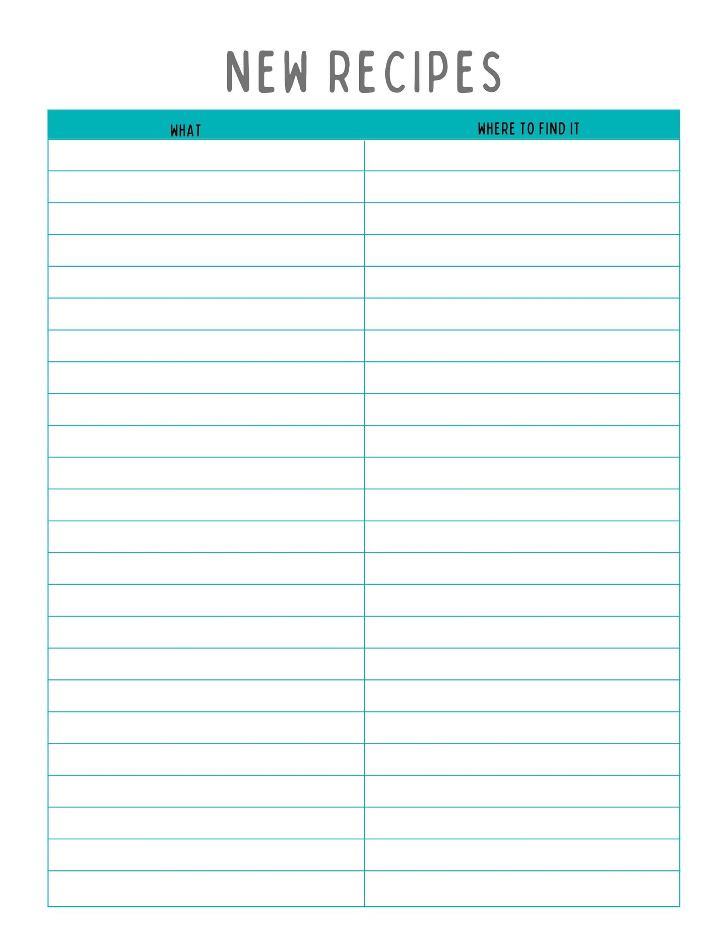 Frugal Foodie Meal Planner