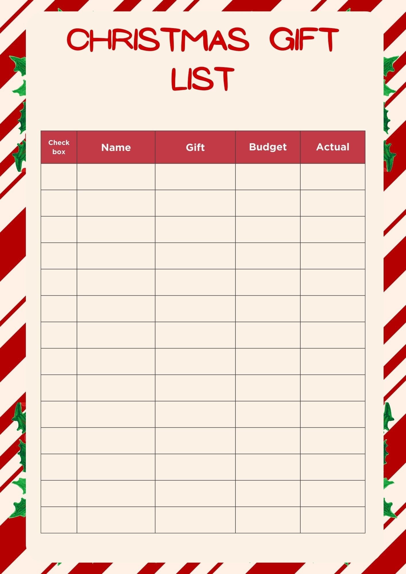 Christmas Holiday Planner`