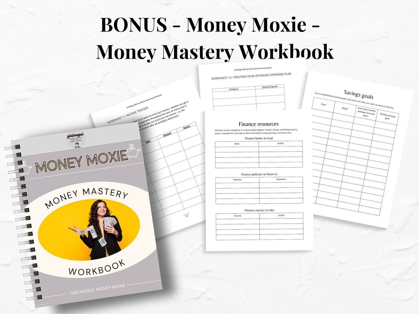 GirlMogul Budget Binder PLUS  Money Moxie Workbook
