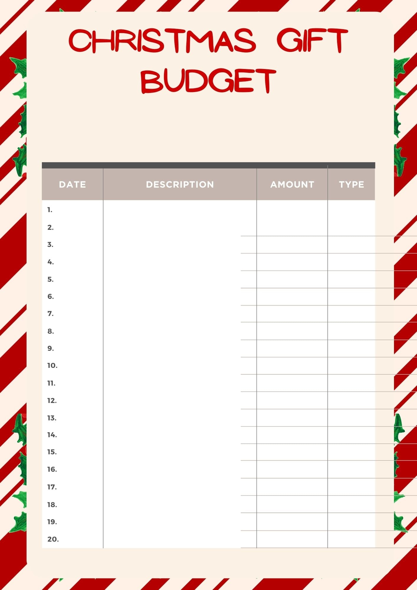 Christmas Holiday Planner`